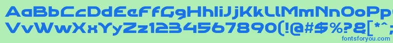 Agharapro Font – Blue Fonts on Green Background