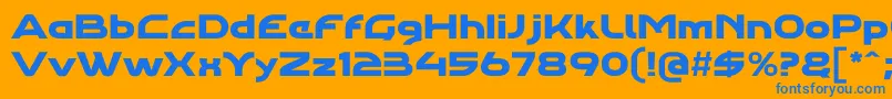 Agharapro Font – Blue Fonts on Orange Background