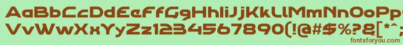 Agharapro Font – Brown Fonts on Green Background