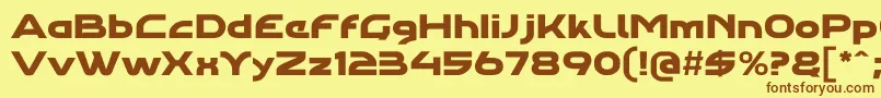 Agharapro Font – Brown Fonts on Yellow Background