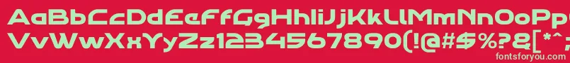 Agharapro Font – Green Fonts on Red Background