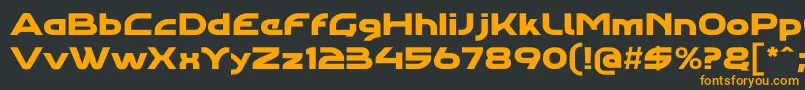 Agharapro Font – Orange Fonts on Black Background