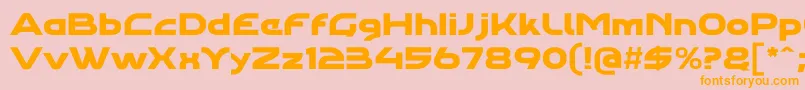 Agharapro Font – Orange Fonts on Pink Background