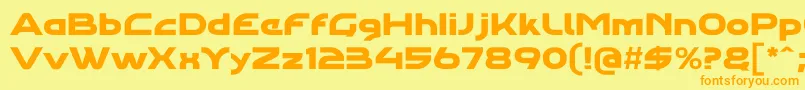 Agharapro Font – Orange Fonts on Yellow Background