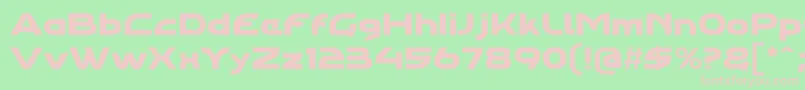 Agharapro Font – Pink Fonts on Green Background