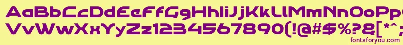 Agharapro Font – Purple Fonts on Yellow Background
