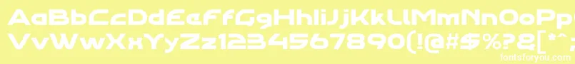 フォントAgharapro – 黄色い背景に白い文字