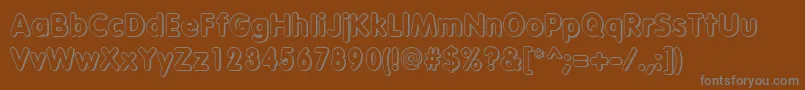 VagabondshadowRegular Font – Gray Fonts on Brown Background