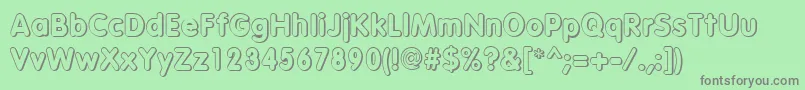 VagabondshadowRegular Font – Gray Fonts on Green Background