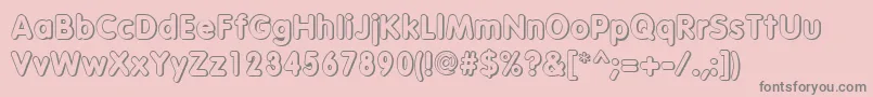 VagabondshadowRegular Font – Gray Fonts on Pink Background