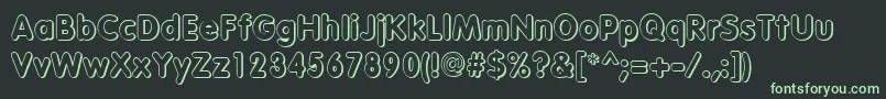 VagabondshadowRegular Font – Green Fonts on Black Background
