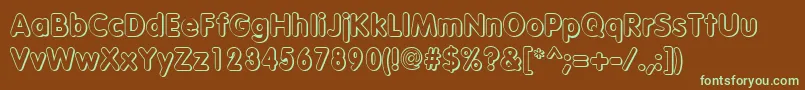 VagabondshadowRegular Font – Green Fonts on Brown Background