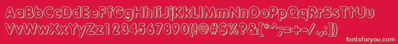 VagabondshadowRegular Font – Green Fonts on Red Background