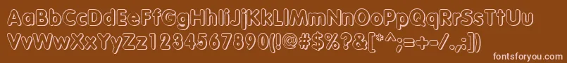 VagabondshadowRegular Font – Pink Fonts on Brown Background