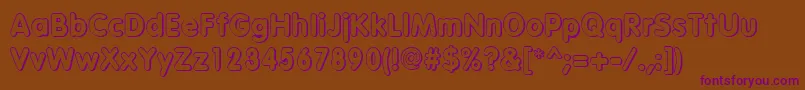VagabondshadowRegular Font – Purple Fonts on Brown Background