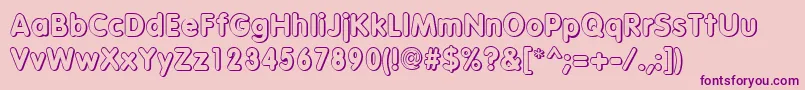 VagabondshadowRegular Font – Purple Fonts on Pink Background