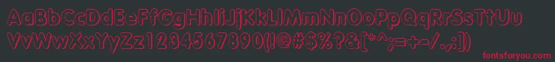 VagabondshadowRegular Font – Red Fonts on Black Background