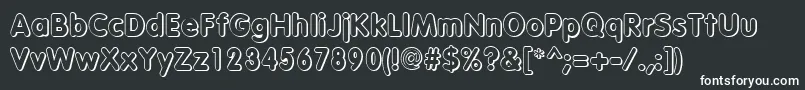 VagabondshadowRegular Font – White Fonts on Black Background