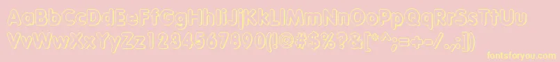 VagabondshadowRegular Font – Yellow Fonts on Pink Background