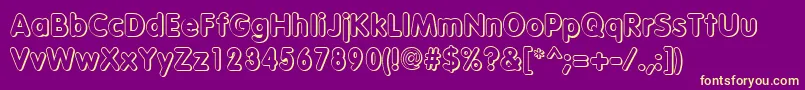Czcionka VagabondshadowRegular – żółte czcionki na fioletowym tle