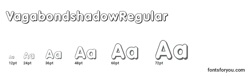Размеры шрифта VagabondshadowRegular