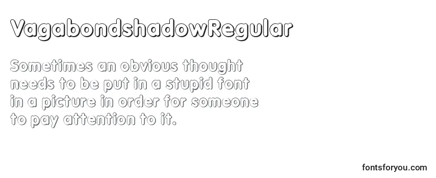 Review of the VagabondshadowRegular Font