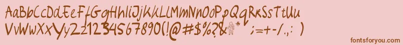 Шрифт Jaap – коричневые шрифты на розовом фоне