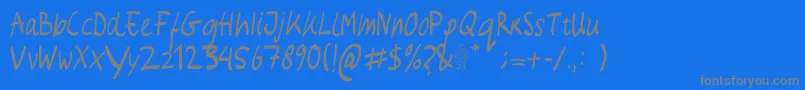 フォントJaap – 青い背景に灰色の文字