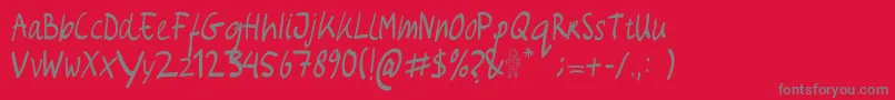 Jaap Font – Gray Fonts on Red Background