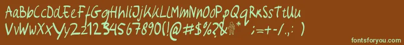 Jaap Font – Green Fonts on Brown Background
