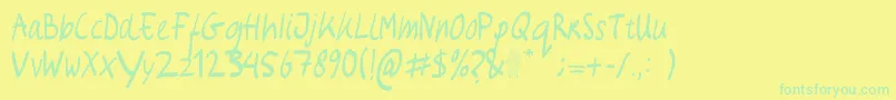 Jaap Font – Green Fonts on Yellow Background