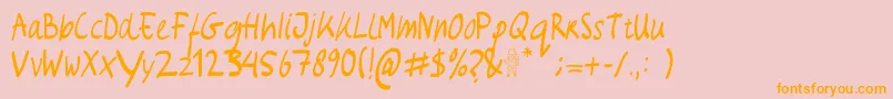 Jaap Font – Orange Fonts on Pink Background