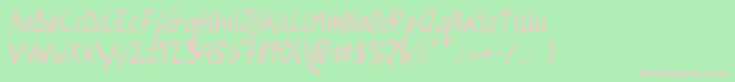 Jaap Font – Pink Fonts on Green Background