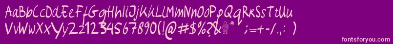 Jaap Font – Pink Fonts on Purple Background