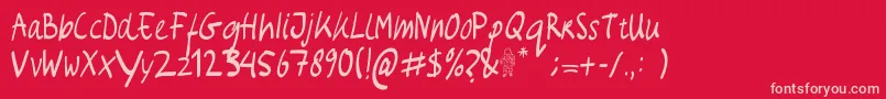 Jaap Font – Pink Fonts on Red Background
