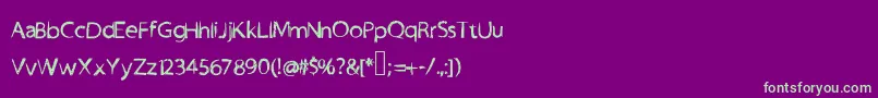 Boro Font – Green Fonts on Purple Background