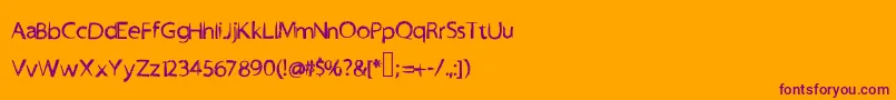 Boro Font – Purple Fonts on Orange Background
