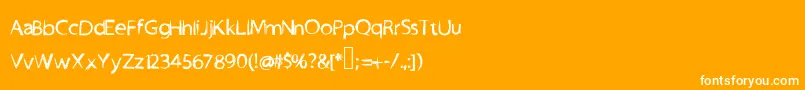 フォントBoro – オレンジの背景に白い文字