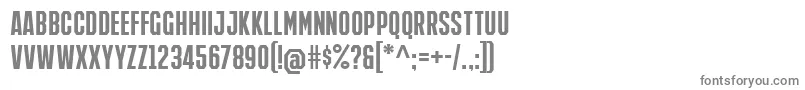 IronManOfWar001cNcv-fontti – harmaat kirjasimet valkoisella taustalla