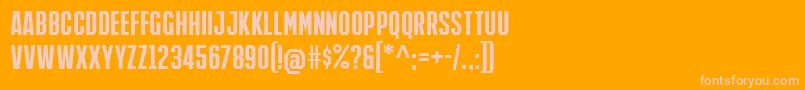 IronManOfWar001cNcv Font – Pink Fonts on Orange Background