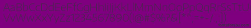EncodesanswideThin Font – Black Fonts on Purple Background