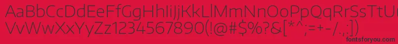 EncodesanswideThin Font – Black Fonts on Red Background