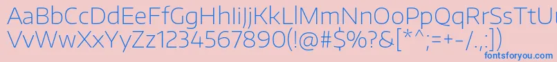 EncodesanswideThin Font – Blue Fonts on Pink Background