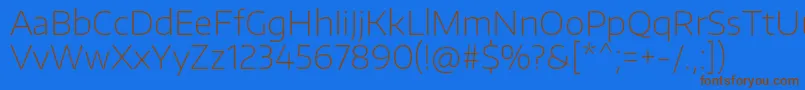Шрифт EncodesanswideThin – коричневые шрифты на синем фоне