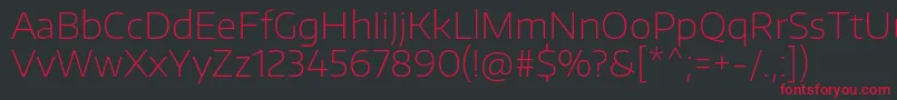 EncodesanswideThin Font – Red Fonts on Black Background