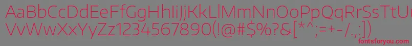 EncodesanswideThin Font – Red Fonts on Gray Background