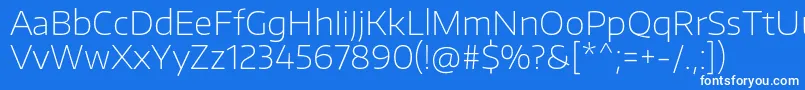 フォントEncodesanswideThin – 青い背景に白い文字