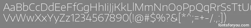 EncodesanswideThin Font – White Fonts on Gray Background