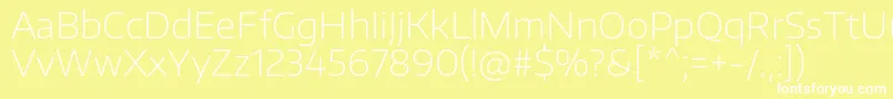 EncodesanswideThin Font – White Fonts on Yellow Background