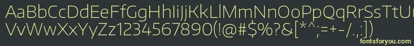 Шрифт EncodesanswideThin – жёлтые шрифты на чёрном фоне